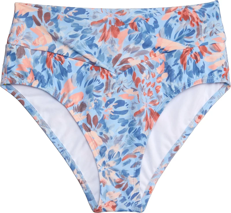 Freely Women's Wild Flower V Front High Waist Swim Bottoms