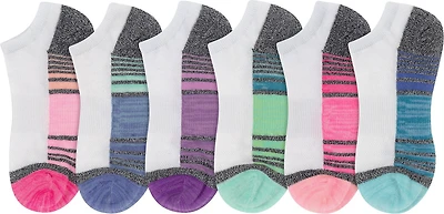 BCG Women's Colorblock Gradient Stripe No Show 6 Pack