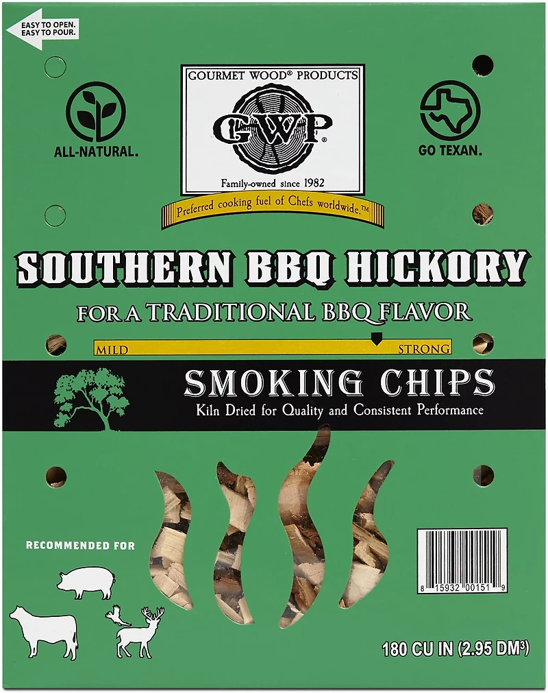 Gourmet Wood Southern BBQ Hickory 180 cu in Wood Chips