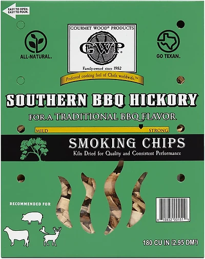 Gourmet Wood Southern BBQ Hickory 180 cu in Wood Chips