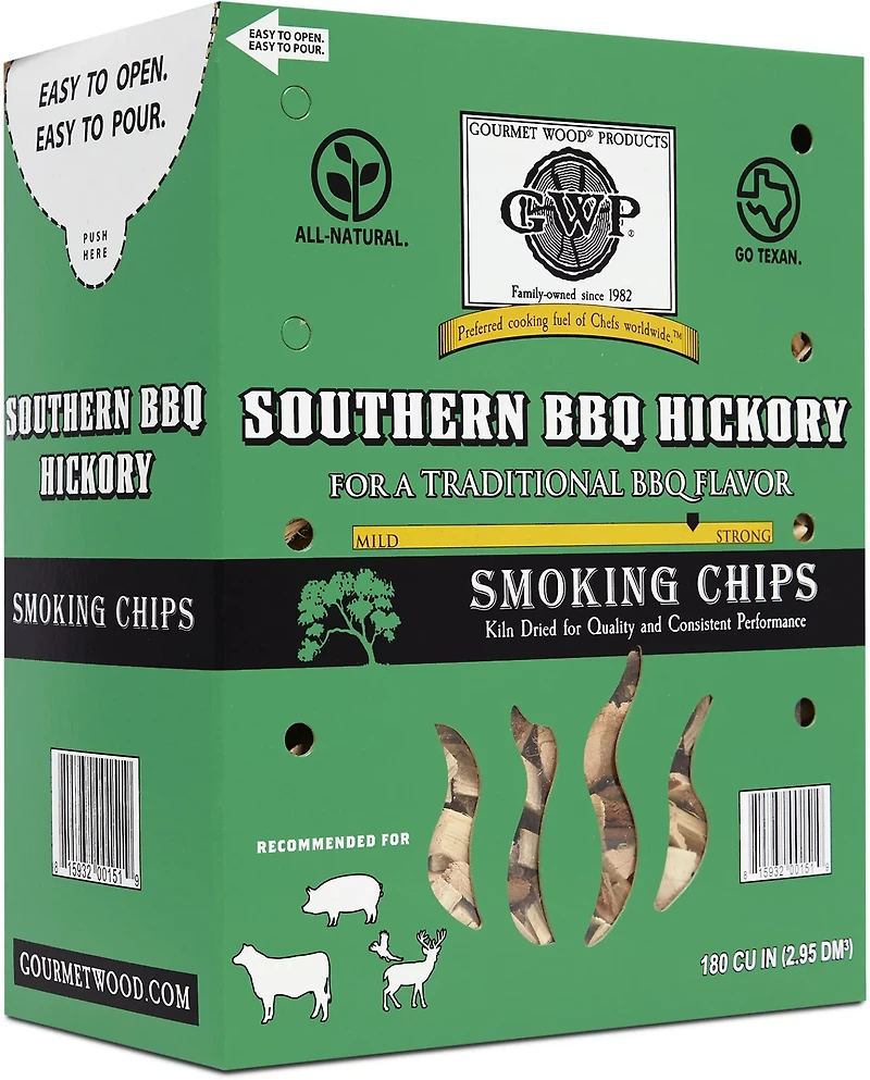 Gourmet Wood Southern BBQ Hickory 180 cu in Wood Chips