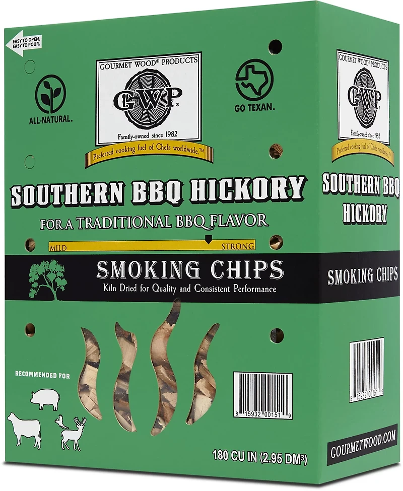 Gourmet Wood Southern BBQ Hickory 180 cu in Wood Chips