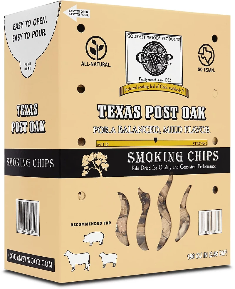 Gourmet Wood Texas Post Oak 180 cu in Wood Chips