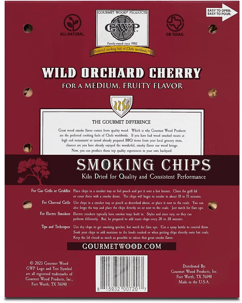 Gourmet Wood Wild Orchid Cherry 180 cu in Wood Chips