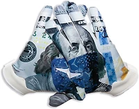 Battle Adults' Doom Receivers Blue Strips Benjamin Receiver Gloves