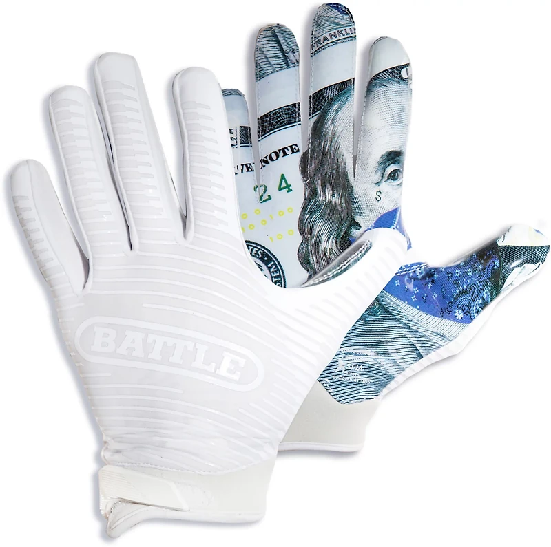 Battle Juniors' Doom Receivers Blue Strips Benjamin Receiver Gloves