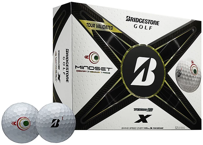Bridgestone Golf 2024 Tour B-X MindSet Golf Balls 12-Pack