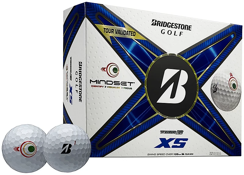 Bridgestone Golf 2024 Tour B-XS Mindset Golf Balls 12-Pack