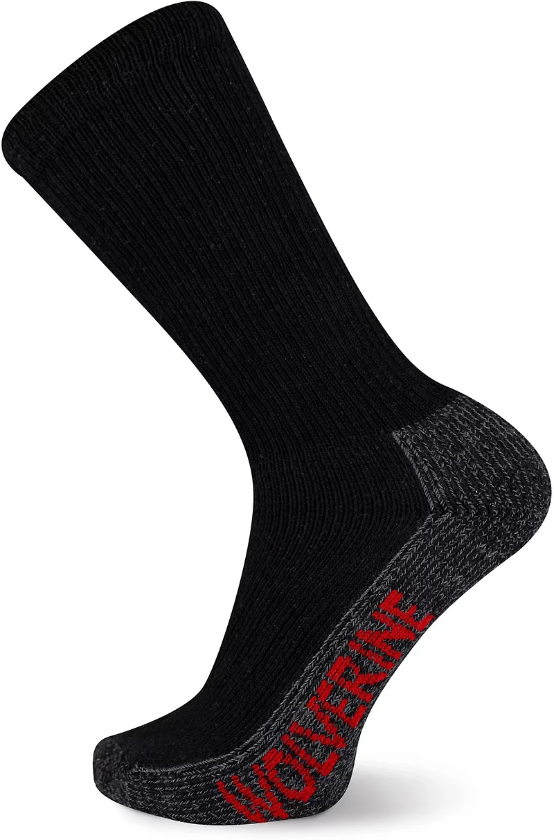 Wolverine Men's Steel Toe Cotton Crew Socks 2-Pack