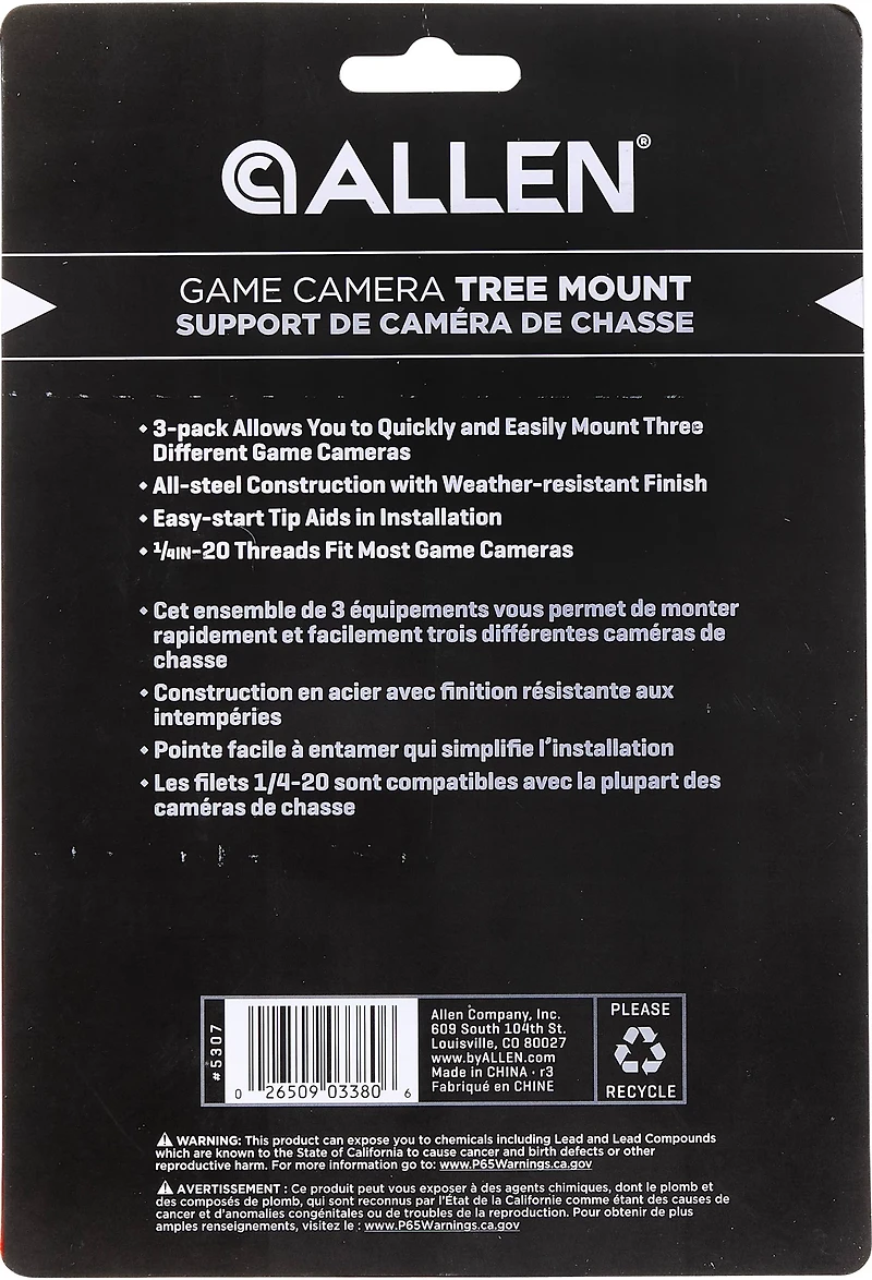 Allen Company Vanish Trail Camera Tree Mounts 3-Pack