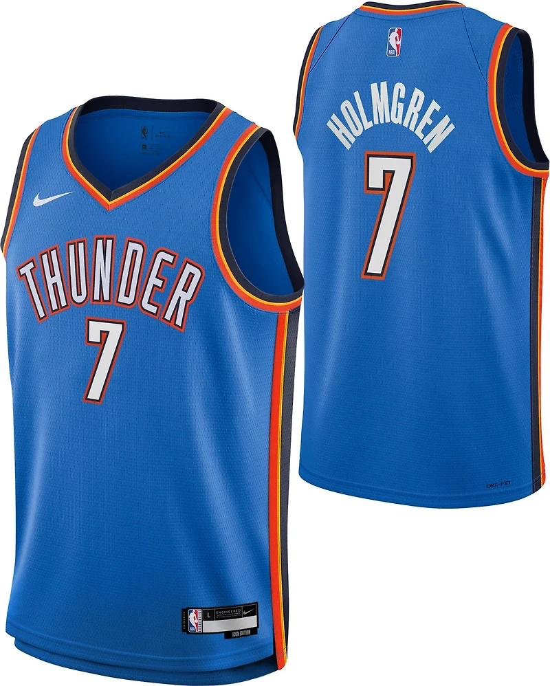 Nike Boys' Oklahoma City Thunder Chet Holmgren #7 Icon Swingman Jersey