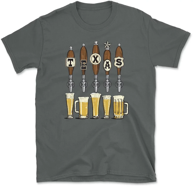 State Life Men's TEXAS Tap Handles Short Sleeve Graphic T-shirt