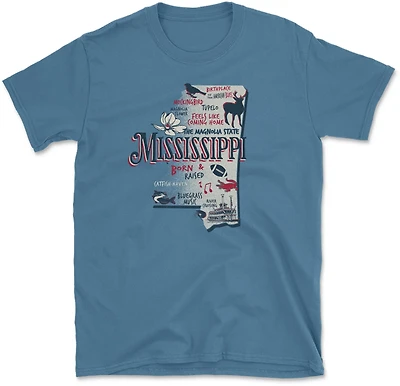 State Life Men's STATE LIFE M MISSISSIPPI STATE ICONS Short Sleeve Graphic T-shirt