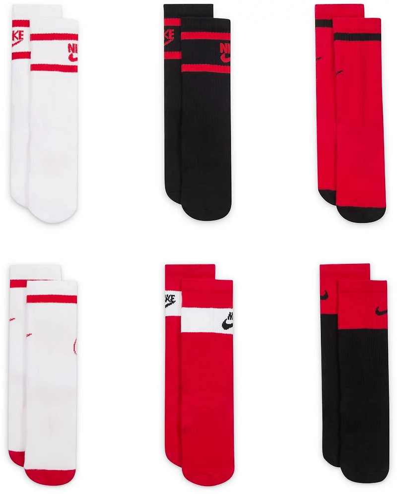 Nike Kids' Fashion Everyday Crew Socks 6-Pack