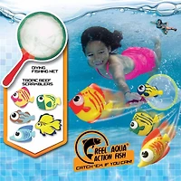 Prime Time Toys Splash Bombs Tropical Reef Scrambling Diving Fish Net Set Pool Game