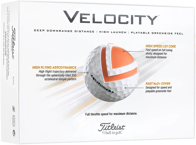Titleist 2024 Velocity Golf Balls 12-Pack