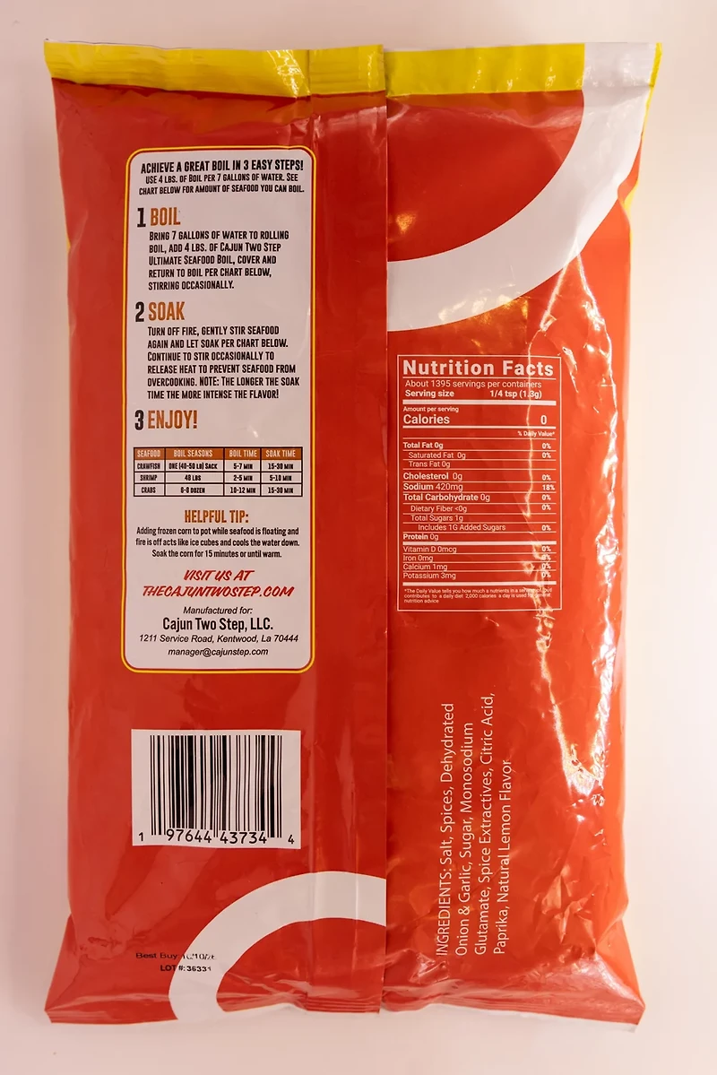 Cajun Two Step 4 lb Seafood Boil Seasoning