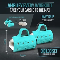 Egg Weights 3 lb Cardio Max Hand Dumbbell