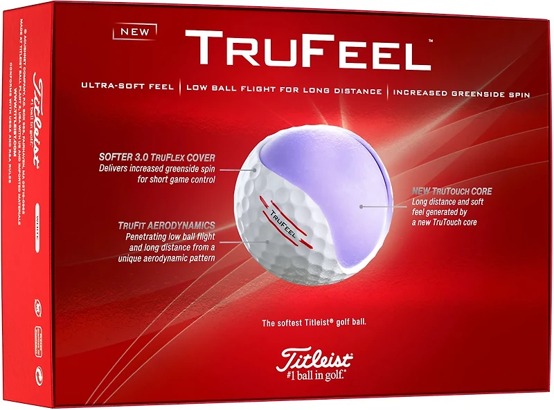 Titleist 2024 TruFeel Golf Balls 12-Pack