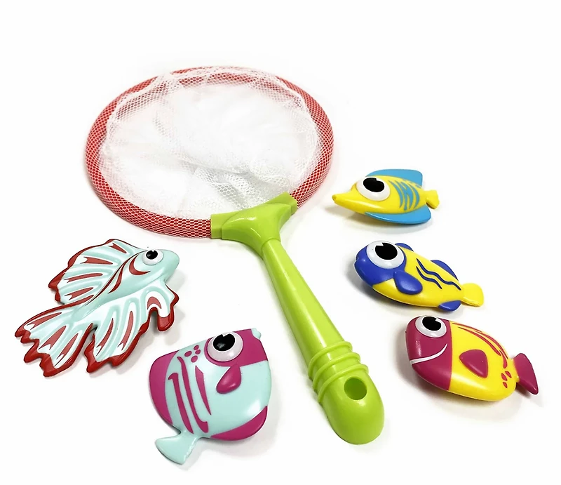 Prime Time Toys Splash Bombs Tropical Reef Scrambling Diving Fish Net Set Pool Game