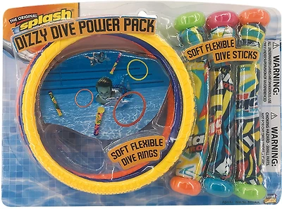 Prime Time Toys Splash Bombs Dizzy Dive Power Rings and Dive Sticks Set 6-Pack
