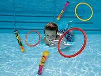 Prime Time Toys Splash Bombs Dizzy Dive Power Rings and Dive Sticks Set 6-Pack