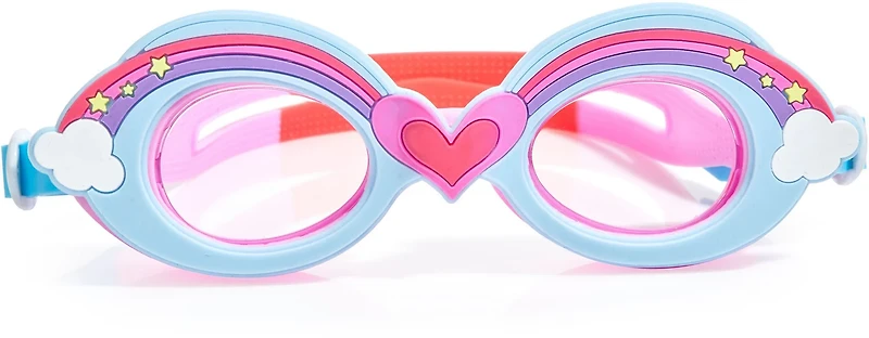 Aqua2ude Silicone Rainbow Large Swim Goggles