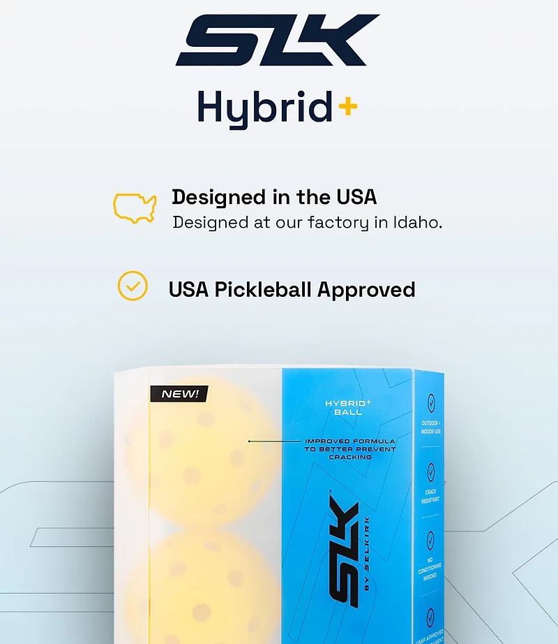 Selkirk Sport SLK Hybrid+ Pickleball Balls 4-Pack