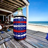 Lit Handlers Americana 12 oz Stubby Can Cooler Sleeve