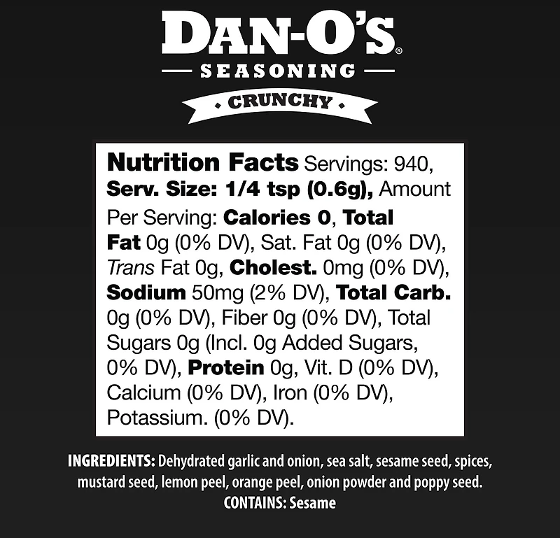 Dan-O's Crunchy 20 oz Seasoning