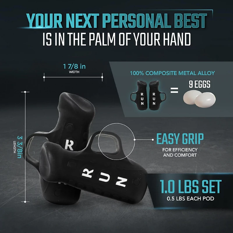 Egg Weights Youth 1 lb Running Pods Hand Dumbbell Weights