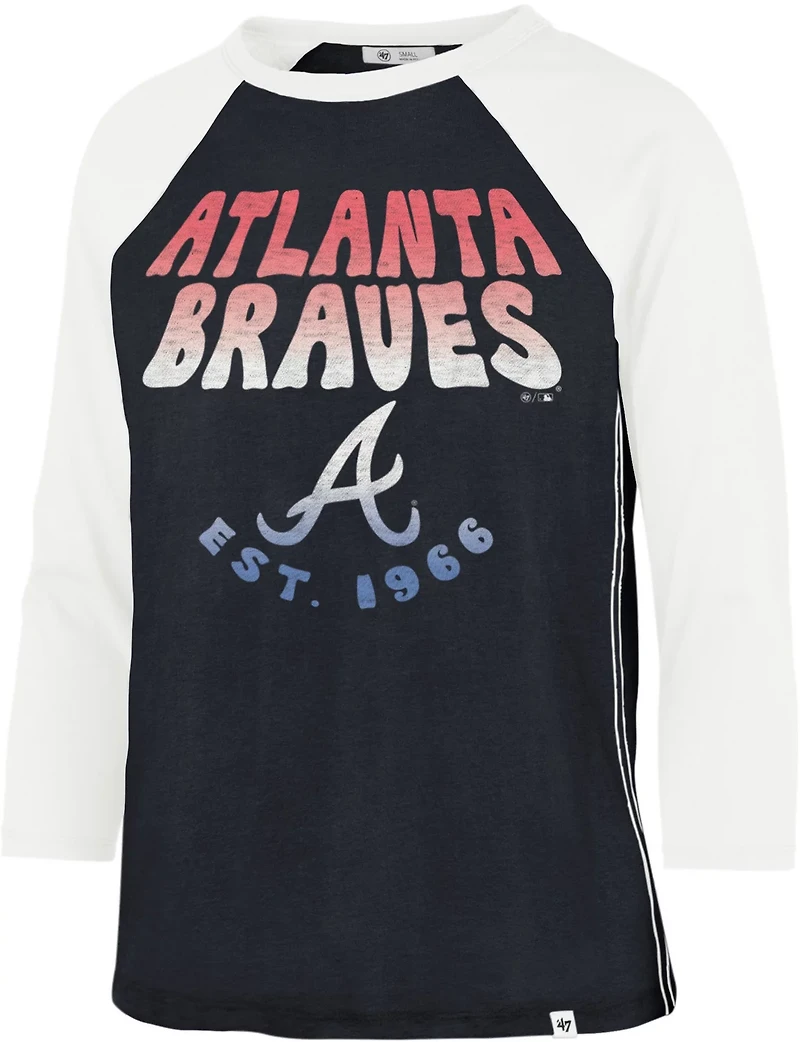 '47 Women's Atlanta Braves Harmony Ava Raglan T-shirt