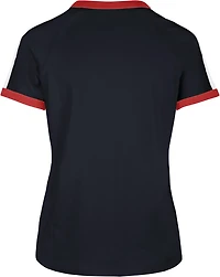 '47 Women's Atlanta Braves Double Header Sweet Heat Peyton Short Sleeve T-shirt