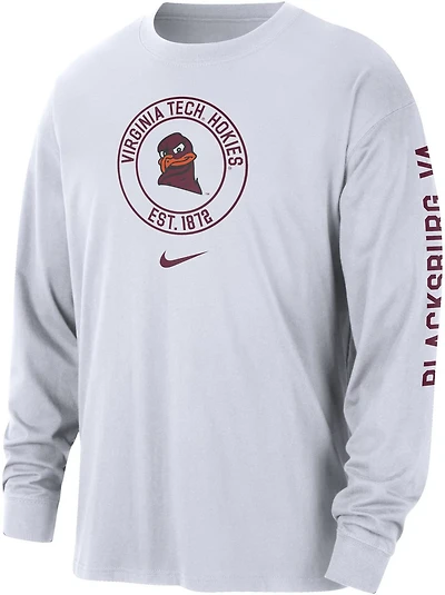 Nike Men's Virginia Tech University MAX90 Heritage Long Sleeve Shirt