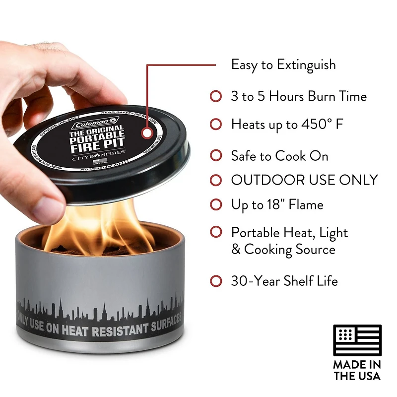 Coleman City Bonfires Mini Portable Fire Pit