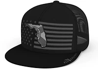 FLOGROWN Men's Stars and Stripes Blackout Trucker Hat