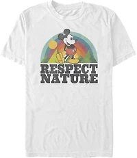 Mad Engine Disney Men's Mickey Respect Nature Short Sleeve T-shirt