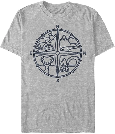 Mad Engine Generic Men's Outdoor Compass Short Sleeve T-shirt