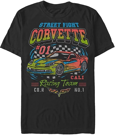 Mad Engine General Motors Men's Corvette Race Short Sleeve T-shirt