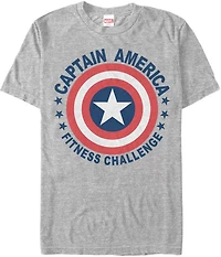 Mad Engine Marvel Men's Captain America Shield Challenge Short Sleeve T-shirt