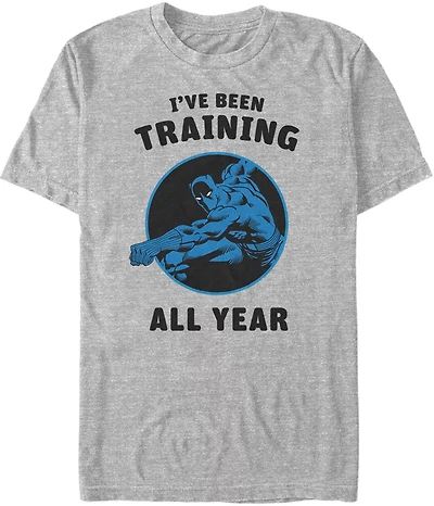 Mad Engine Marvel Men's Panther Year Training Short Sleeve T-shirt
