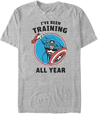 Mad Engine Marvel Men's Captain America Year Training Short Sleeve T-shirt