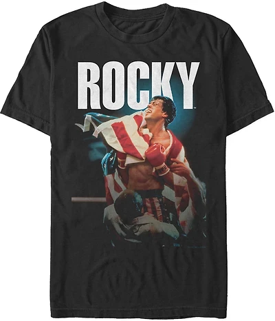 Mad Engine Rocky Men's and Flag Short Sleeve T-shirt