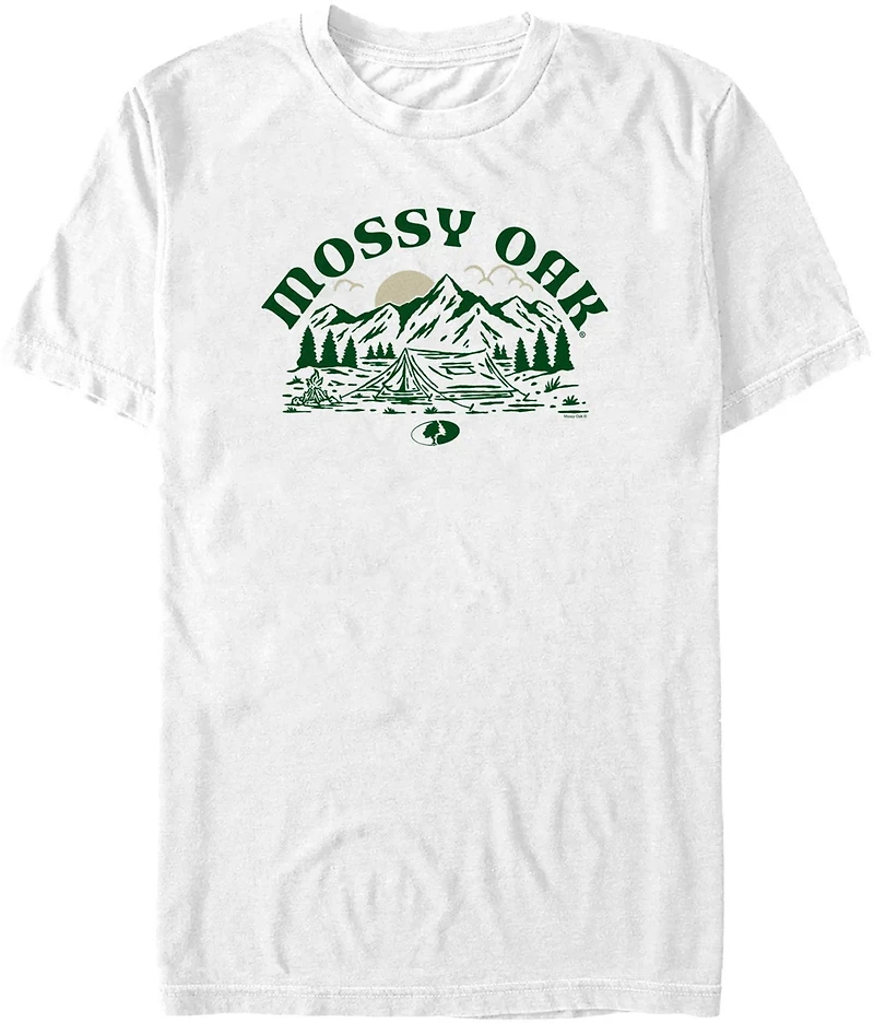 Mad Engine Mossy Oak Men's Retro Camping Short Sleeve T-shirt