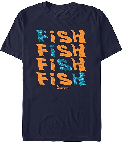 Mad Engine Mossy Oak Men's Here Fishy Short Sleeve T-shirt