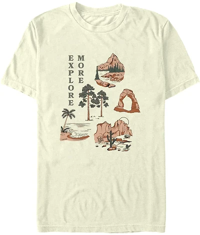 Mad Engine Fashion Men's Natural Landscapes Color Short Sleeve T-shirt