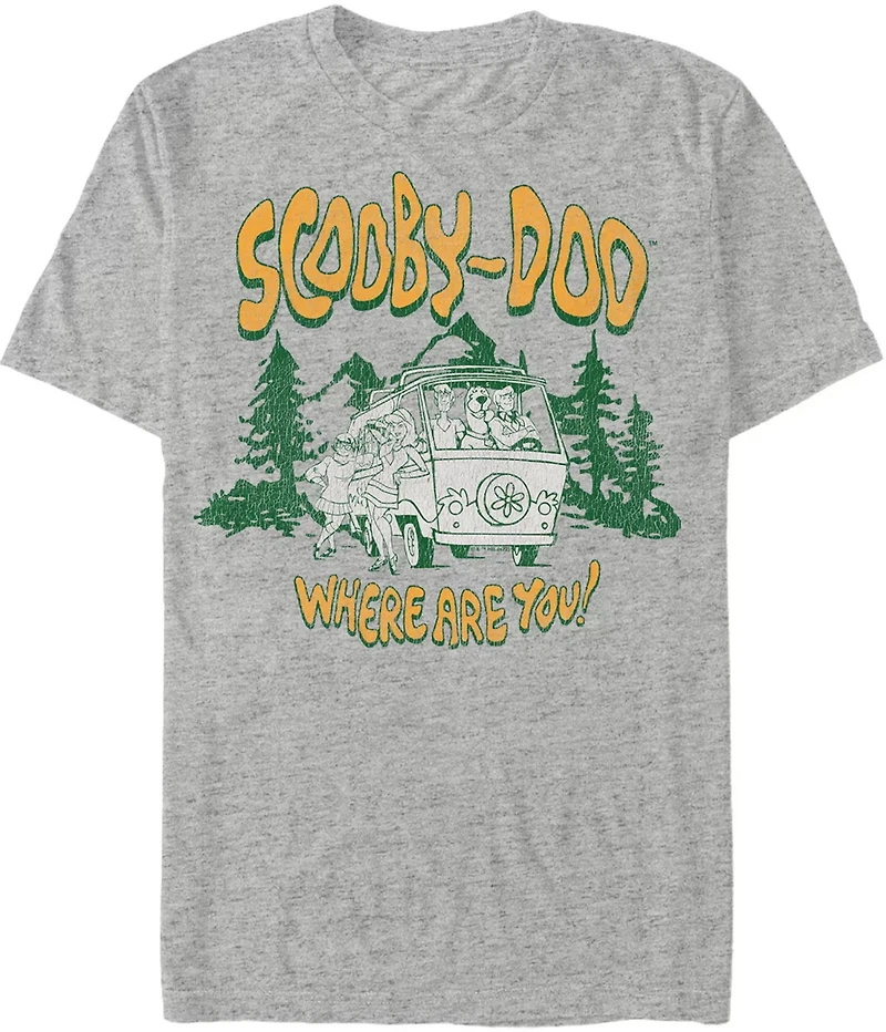 Mad Engine Scooby Doo Men's Camping Crew Short Sleeve T-shirt