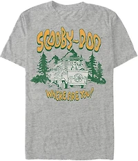 Mad Engine Scooby Doo Men's Camping Crew Short Sleeve T-shirt