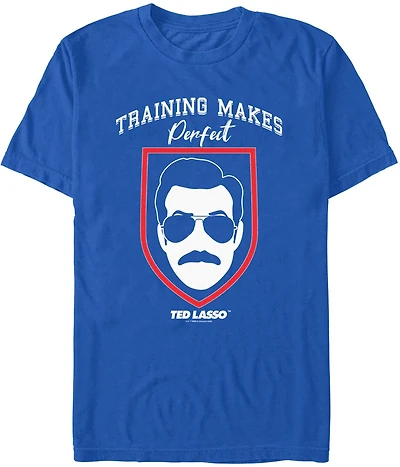 Mad Engine Ted Lasso Men's Training Makes Perfect Crest Short Sleeve T-shirt