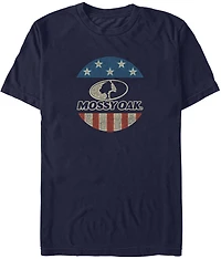 Mad Engine Mossy Oak Men's Round Americana Badge Short Sleeve T-shirt
